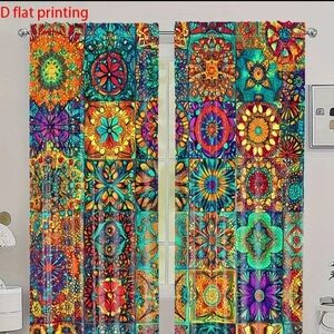 Colorful Mandala Pattern Curtains